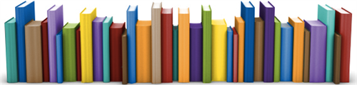 image of a shelf of books 